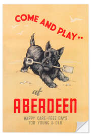 Wandsticker Komm und spiele bei Aberdeen (englisch)