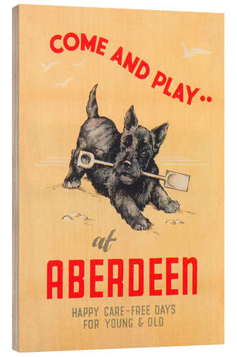 Wood print Come and play at Aberdeen