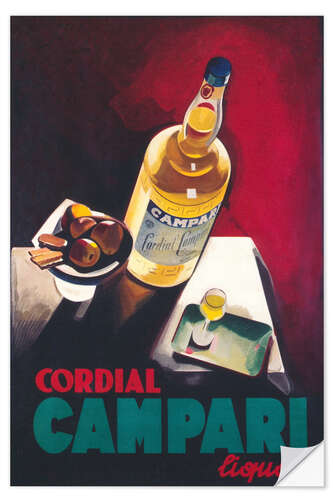 Sticker mural Liqueur Cordial Campari (anglais)