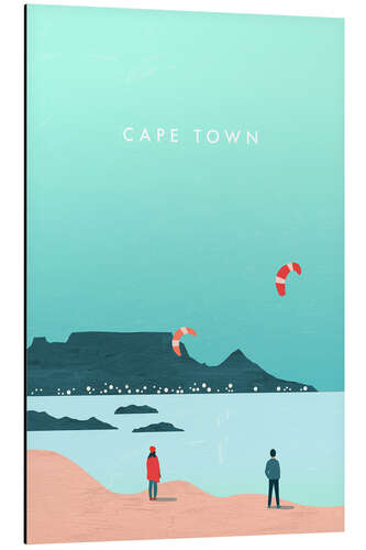 Aluminium print Cape Town illustration