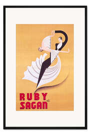 Gerahmter Kunstdruck Ruby et Sagan (französisch)