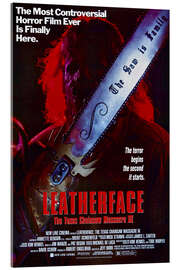 Tableau en verre acrylique Leatherface : Massacre à la tronçonneuse 3 (anglais) - Vintage Entertainment Collection