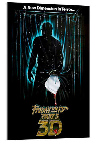 Quadro em plexi-alumínio Friday the 13th 3D