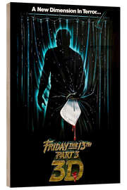 Quadro de madeira Friday the 13th 3D