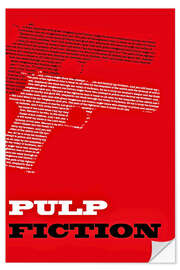 Selvklebende plakat Pulp Fiction (English) III