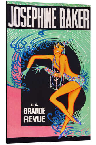 Aluminiumsbilde Josephine Baker, La Grande Revue