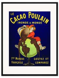 Gerahmter Kunstdruck Kakao Poulain (französisch)