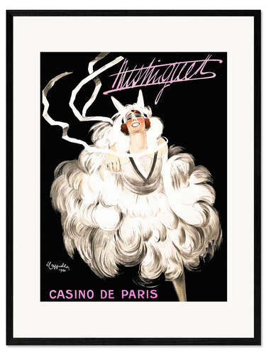Impressão artística com moldura Mistinguett, Casino de Paris