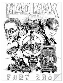 Selvklebende plakat Mad Max: Fury Road