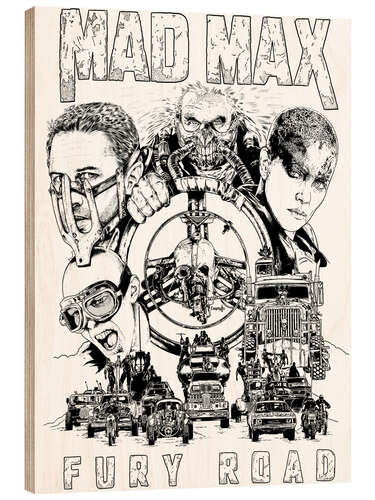 Wood print Mad Max: Fury Road