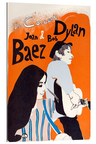 Galleritryck Bob Dylan and Joan Baez concert (English)