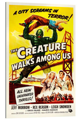 Quadro em plexi-alumínio The Creature Walks Among Us