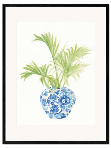 Ingelijste kunstdruk Palm trees Chinoiserie I