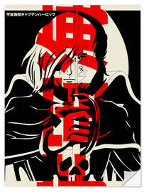 Wandsticker Captain Harlock