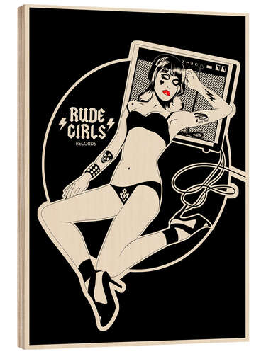 Holzbild Rude Girls Records II