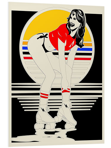 Hartschaumbild Roller Girl