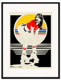 Gerahmter Kunstdruck Roller Girl