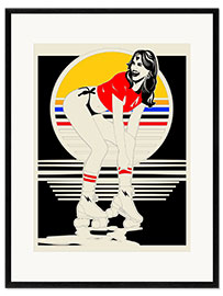 Gerahmter Kunstdruck Roller Girl