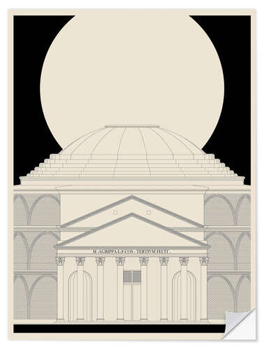 Selvklebende plakat Pantheon