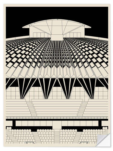 Selvklæbende plakat Palazzetto dello sport