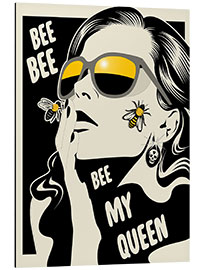 Tableau en aluminium Bee my queen