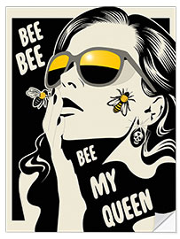 Wandsticker Bee my queen