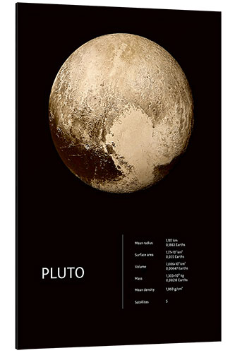 Aluminium print Pluto