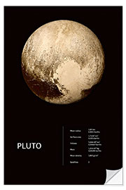 Selvklebende plakat Pluto