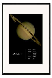 Gerahmter Kunstdruck Saturn (englisch)