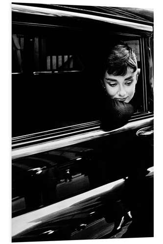 PVC-tavla Audrey Hepburn in the Car