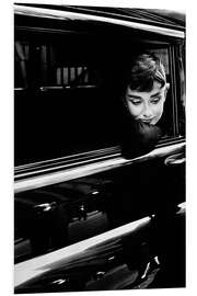 PVC-taulu Audrey Hepburn in the Car