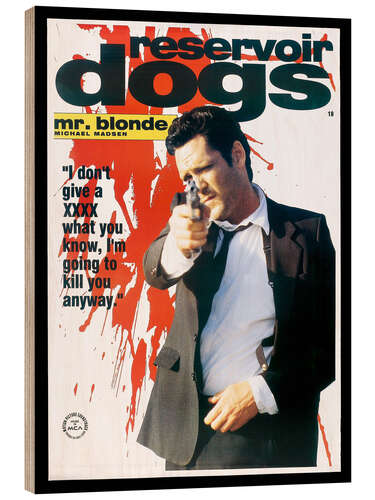 Tableau en bois Reservoir Dogs (anglais)