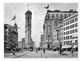 Poster  Historisches New York - Times Square, 1908 - Christian Müringer