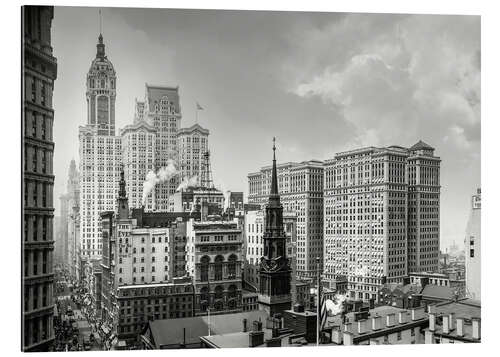 Gallery print Historic New York - Broadway and St. Paul's Chapel, 1910