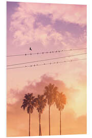 Foam board print Birds on a wire