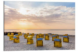 Alubild Strandkörbe an der Nordsee