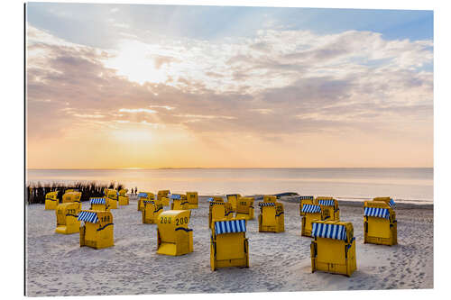 Gallery print Beach chairs on the North Sea