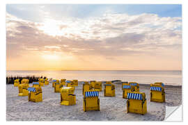 Wandsticker Strandkörbe an der Nordsee