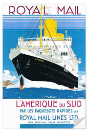 Selvklebende plakat Royal Mail Line Ltd. (French)