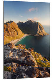 Cuadro de aluminio Picos sobre el mar, Noruega