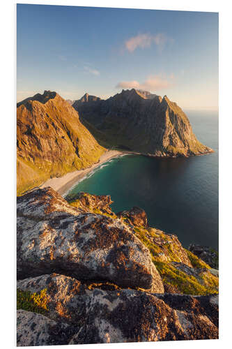 Print på skumplade Pinnacles above the sea, Norway