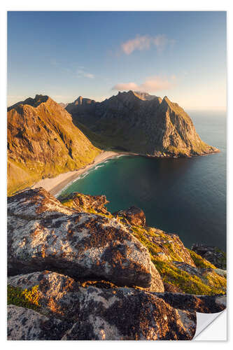 Selvklebende plakat Utsikt over Lofoten