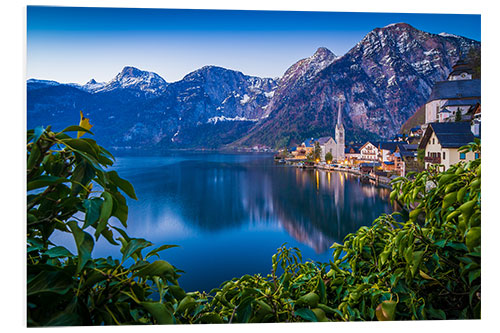 Hartschaumbild Hallstatt, Österreicher Alpen