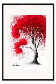 Gerahmter Kunstdruck Scharlachroter Herbstbaum