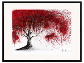 Impression artistique encadrée Arbre à pique-nique écarlate