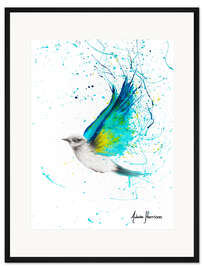 Gerahmter Kunstdruck Lebhafter Vogel