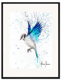 Gerahmter Kunstdruck Ruhiger Vogel