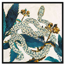 Gerahmter Kunstdruck Garten mit Schlange