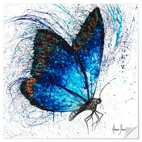 Selvklebende plakat Lone Shy Butterfly