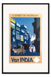 Gerahmter Kunstdruck Besuche Indien (englisch)